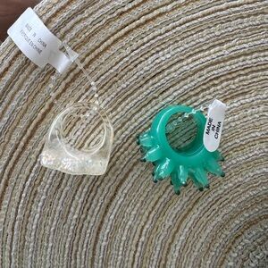 Urban Outfitters Colorful Resin
Statement Rings size 7